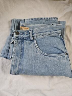 VTG 90s Telluride Clothing Co Carpenter Jeans Women 10 Medium Wash Baggy Wid